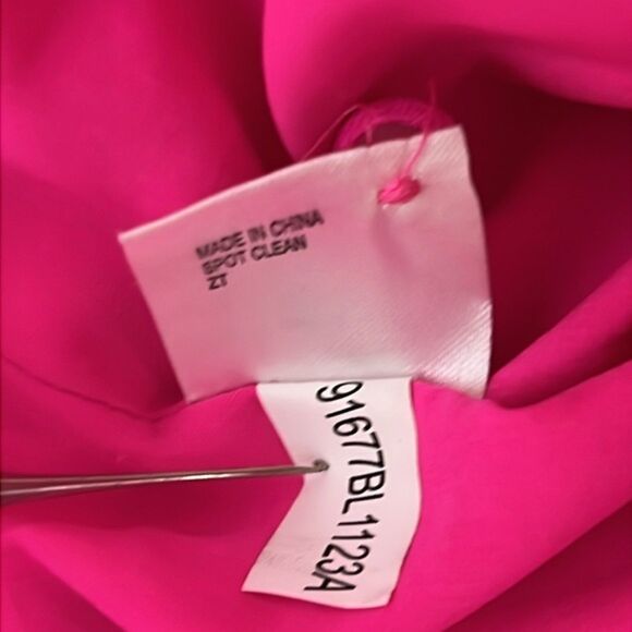 Antonio Melani Hot Pink Feather Crop Top Size 8 READ CONDITION/CALLOUT - Picture 5 of 8